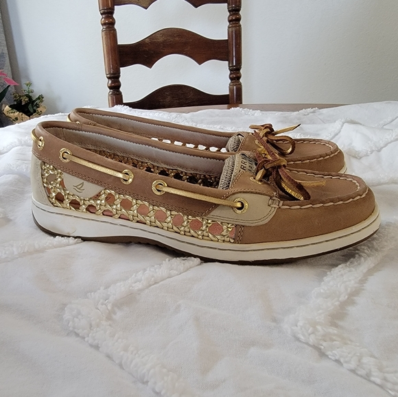 SPERRY TOP-SIDER With Gold Weave Sides Women's Size 7.5 - Picture 3 of 5